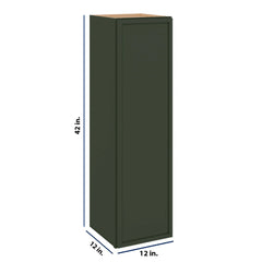 Modernform Cabinet Slim Sage Green 12" W X 42" H X 12" D Single Door Wall Cabinet