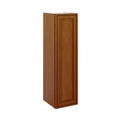 J&K Mocha Glazed K10 Single Door Wall Cabinet - 12" W x 42" H