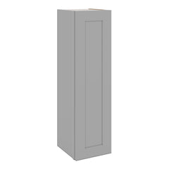J&K Castle Grey S5 Single Door Wall Cabinet - 12" W x 42" H