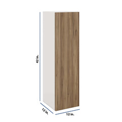 Modernform Cabinet Walnut 12" W X 42" H X 12" D Single Door Wall Cabinet