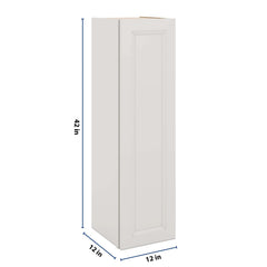 J&K Pure B5 Single Door Wall Cabinet - 12" W x 42" H