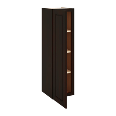 J&K Espresso K8 Single Door Wall Cabinet - 12" W x 42" H