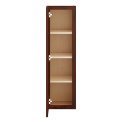 J&K Mahogany J5 Single Door Wall Cabinet - 12" W x 42" H