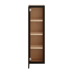 J&K Espresso K8 Single Door Wall Cabinet - 12" W x 42" H