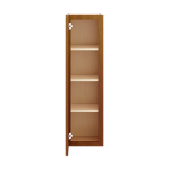 J&K Mocha Glazed K10 Single Door Wall Cabinet - 12" W x 42" H