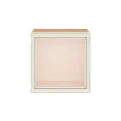 Modernform Cabinet Slim Dove White 15" W X 15" H X 12" D Single Glass Door Wall Cabinet