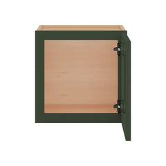 Modernform Cabinet Slim Sage Green 15" W X 15" H X 12" D Single Glass Door Wall Cabinet