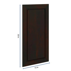 J&K Espresso K8 Dummy Door Panel 15" W x 30" H