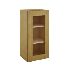 Modernform Cabinet Natural Shaker 15" W X 30" H X 12" D Single Glass Door Wall Cabinet