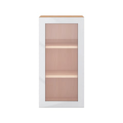 Modernform Cabinet Gloss White 15" W X 30" H X 12" D Single Glass Door Wall Cabinet