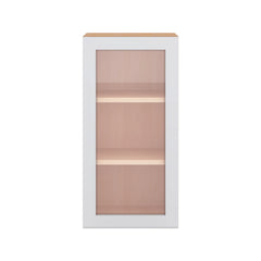 Modernform Cabinet Matte White 15" W X 30" H X 12" D Single Glass Door Wall Cabinet