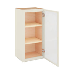 Modernform Cabinet Slim Dove White 15" W X 30" H X 12" D Single Glass Door Wall Cabinet