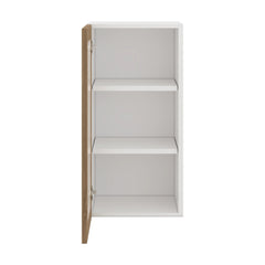 Modernform Cabinet Walnut 15" W X 30" H X 12" D Single Glass Door Wall Cabinet