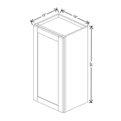 Wolf Classic Dartmouth Pewter Paint 15"W X 30"H Wall Cabinet
