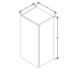 CNC Luxor Harvest 15" W X 30" H Single Door Wall Cabinet