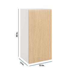Modernform Cabinet Natural Oak 15" W X 30" H X 12" D Single Door Wall Cabinet