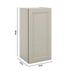 J&K Pebble B6 Single Door Wall Cabinet - 15" W x 30" H