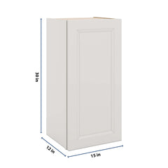 J&K Pure B5 Single Door Wall Cabinet - 15" W x 30" H