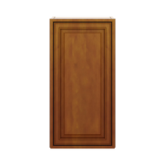 J&K Mocha Glazed K10 Single Door Wall Cabinet - 15" W x 30" H