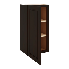 J&K Espresso K8 Single Door Wall Cabinet - 15" W x 30" H