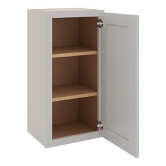 CNC Luxor 5-Piece Misty Grey 15" W X 30" H Single Door Wall Cabinet