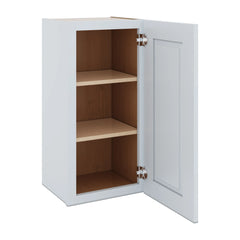 J&K White Shaker S8 Single Door Wall Cabinet - 15" W x 30" H