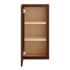 J&K Mahogany J5 Single Door Wall Cabinet - 15" W x 30" H