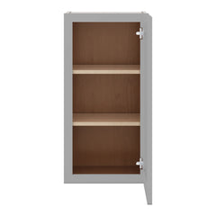 J&K Castle Grey S5 Single Door Wall Cabinet - 15" W x 30" H