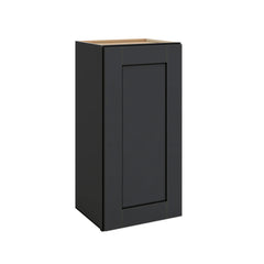 Modernform Cabinet Onyx Black Shaker 15" W X 30" H X 12" D  Single Door Wall Cabinet