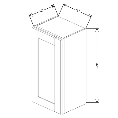 Fabuwood Allure Fusion Dove Wall 15"W x 30"H Shaker Cabinet