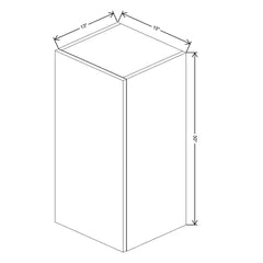 Fabuwood Ovela Catalina Carbone Matte 15" W X 30" H X 13" D Single Door Wall Cabinet