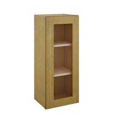 Modernform Cabinet Natural Shaker 15" W X 36" H X 12" D Single Glass Door Wall Cabinet