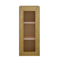 Modernform Cabinet Natural Shaker 15" W X 36" H X 12" D Single Glass Door Wall Cabinet