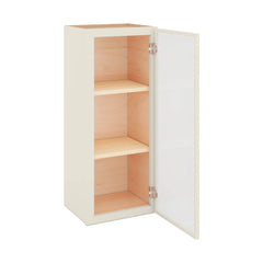 Modernform Cabinet Slim Dove White 15" W X 36" H X 12" D Single Glass Door Wall Cabinet