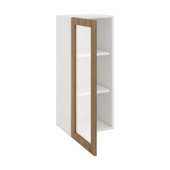 Modernform Cabinet Walnut 15" W X 36" H X 12" D Single Glass Door Wall Cabinet