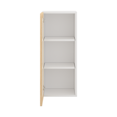 Modernform Cabinet Natural Oak 15" W X 36" H X 12" D Single Glass Door Wall Cabinet