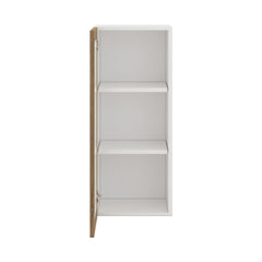 Modernform Cabinet Walnut 15" W X 36" H X 12" D Single Glass Door Wall Cabinet