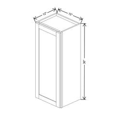 Wolf Classic Dartmouth Dark Sable Stain 15"W X 36"H Wall Cabinet