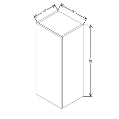 CNC Luxor 5-Piece Harvest 15" W X 36" H Single Door Wall Cabinet