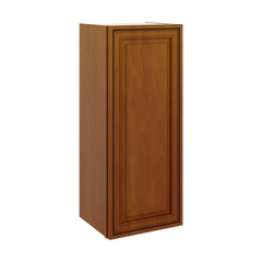 J&K Mocha Glazed K10 Single Door Wall Cabinet - 15" W x 36" H