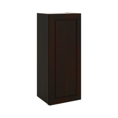 J&K Espresso K8 Single Door Wall Cabinet - 15" W x 36" H