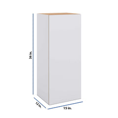 Modernform Cabinet Matte White 15" W X 36" H X 12" D Single Door Wall Cabinet