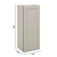 J&K Pebble B6 Single Door Wall Cabinet - 15" W x 36" H