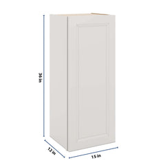 J&K Pure B5 Single Door Wall Cabinet - 15" W x 36" H