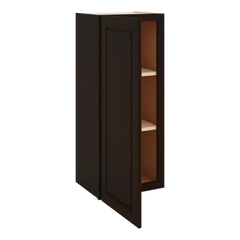 J&K Espresso K8 Single Door Wall Cabinet - 15" W x 36" H