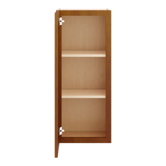 J&K Mocha Glazed K10 Single Door Wall Cabinet - 15" W x 36" H