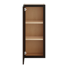 J&K Espresso K8 Single Door Wall Cabinet - 15" W x 36" H