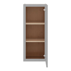 J&K Castle Grey S5 Single Door Wall Cabinet - 15" W x 36" H