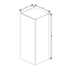 Fabuwood Ovela Catalina Bianco Matte 15" W X 36" H X 13" D Single Door Wall Cabinet