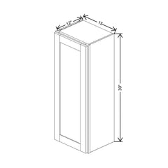 Fabuwood Allure Galaxy Dove 15" W X 39" H X 12" D  Single Door Wall Cabinet